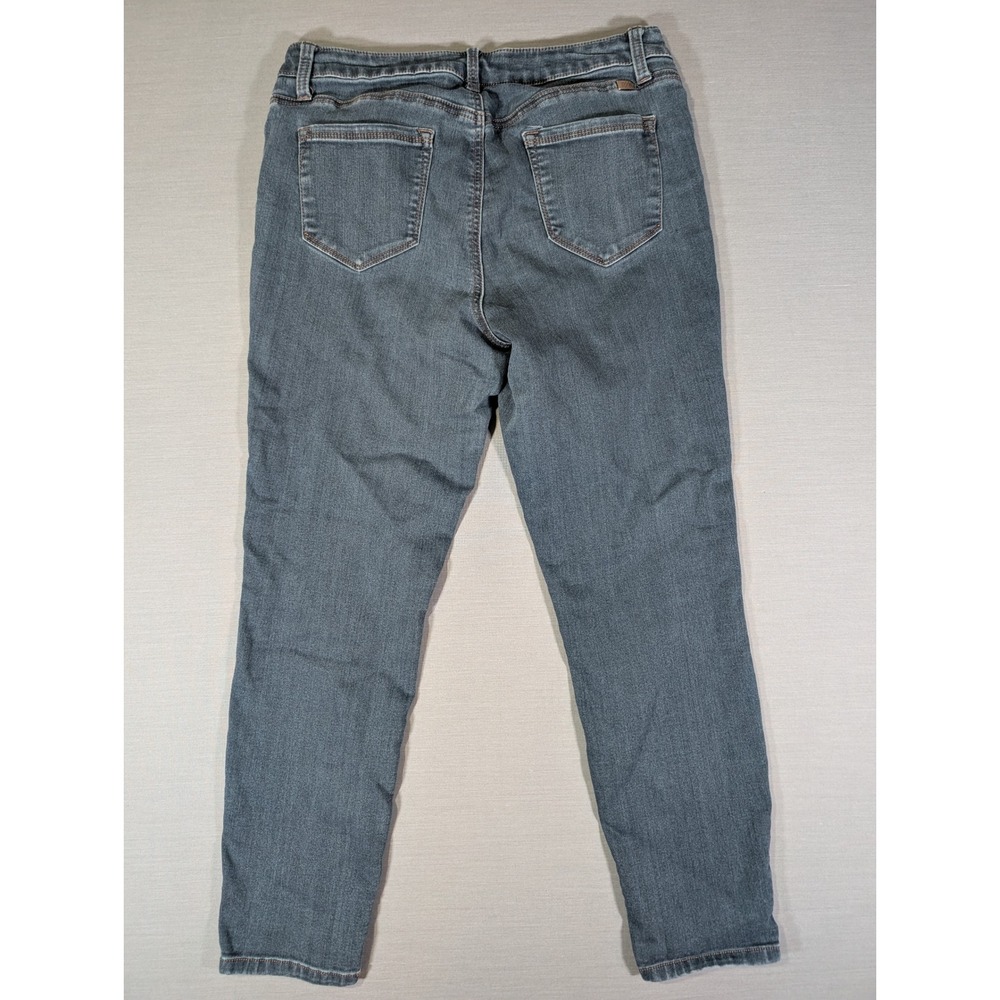 1822 Denim Skinny Jeans Medium Wash Blue Mid Rise Stretch Size 12 - Picture 2 of 7